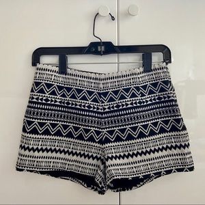 Forever 21 Black and White Patterned Shorts